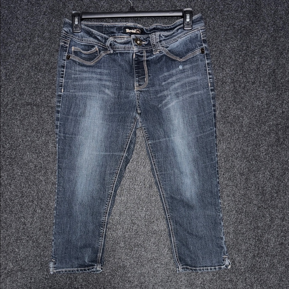 Rewind Mid-Wash Cropped Jeans